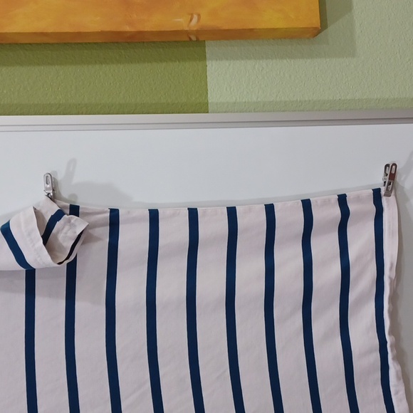 Unisex 2XL blue/white striped ringer collar, Spdr-Mn Pocket Tshirt - Picture 6 of 7